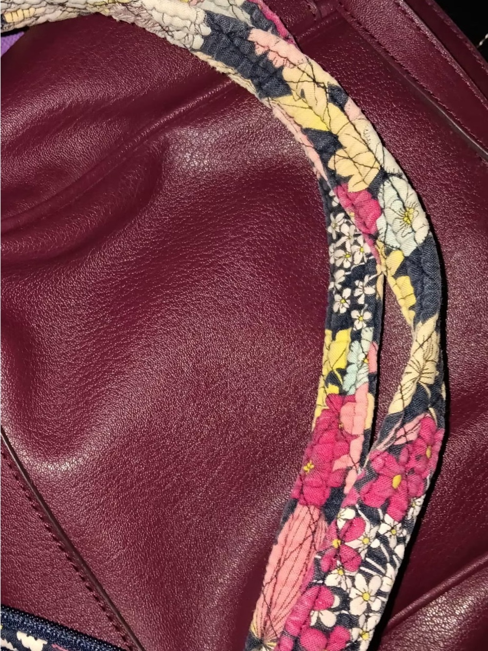 Vera Bradley Colorful Leaf Pattern Shoulder Bag (item # 1060) - Picture 7 of 8